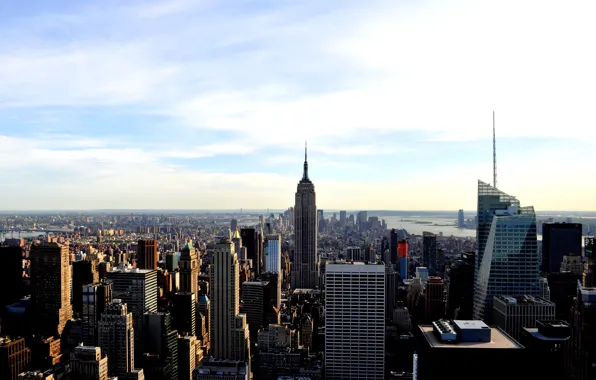 Картинка города, вид, дома, америка, нью-йорк, new york, usa