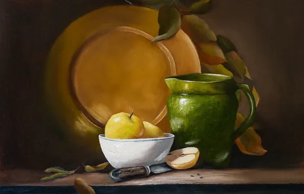 Картина, фрукты, натюрморт, живопись