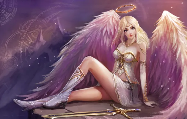 Картинка девушка, ангел, League of Legends, Лига Легенд