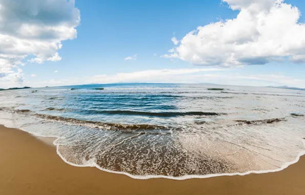 Песок, море, волны, пляж, берег, summer, beach, sea