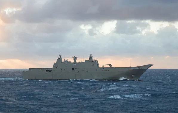 Австралия, canberra, универсальный корабль