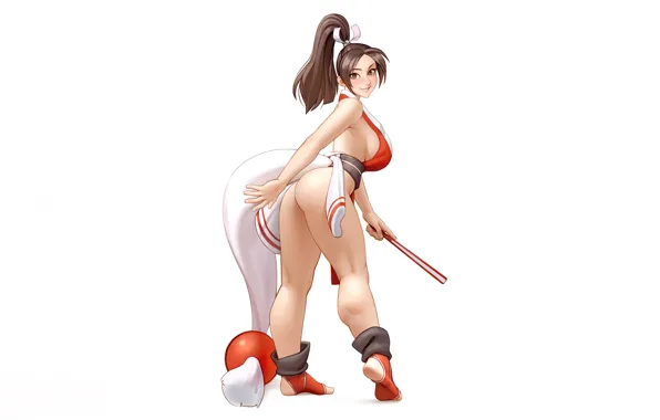 Girl, sexy, ass, yukata, cleavage, long hair, legs, brown hair