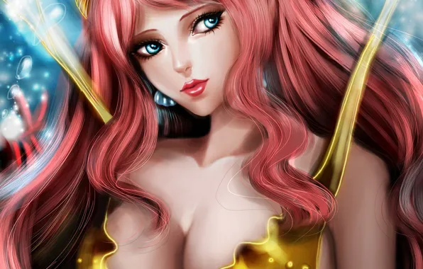 Картинка девушка, арт, one piece, розовые волосы, lilyzou, shirahoshi