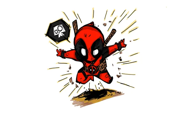 Череп, маска, костюм, ремень, marvel, Deadpool, катаны, марвел