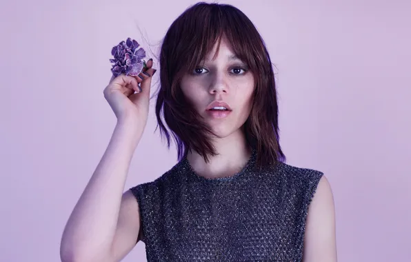 Девушка, лицо, фото, губы, шатенка, Dior, Jenna Ortega