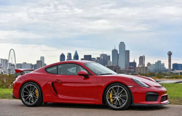 Картинка Porsche, red, cayman, GT4