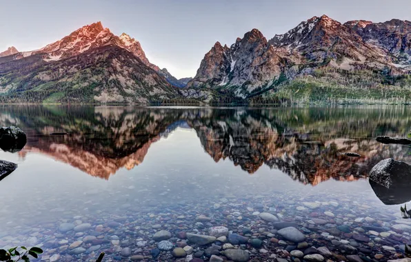 Пейзаж, горы, озеро