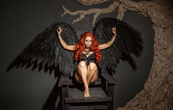 Redhead, Георгий Дьяков, wings, model, chair