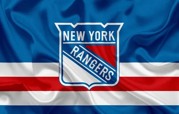 Логотип, флаг, NHL, хоккейный клуб, New York Rangers, Нью-Йорк Рейнджерс