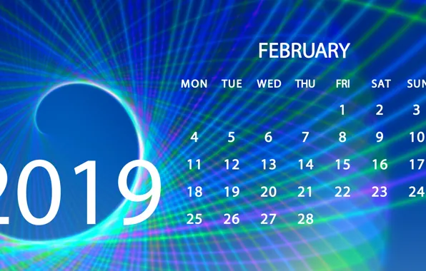 Картинка календарь, февраль, 2019