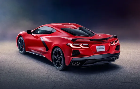 Фары, Corvette, Chevrolet, вид сзади, Stingray, 2020, C8
