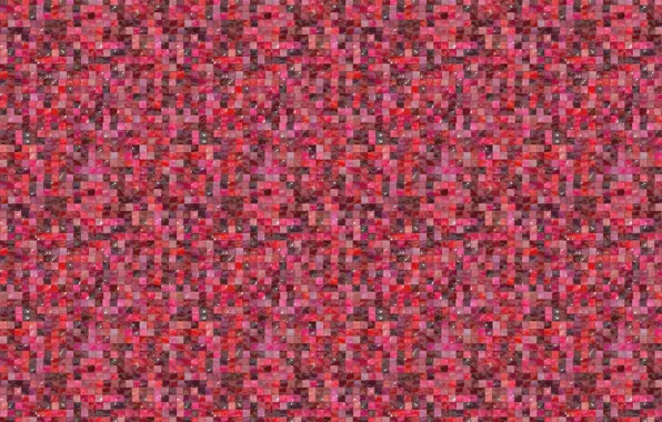 Красный, мозаика, квадратики, фон, стена, плитка, решётка, текстуры