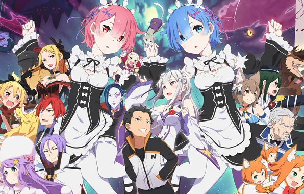 Аниме, арт, персонажи, Re: Zero Kara Hajimeru Isekai Seikatsu