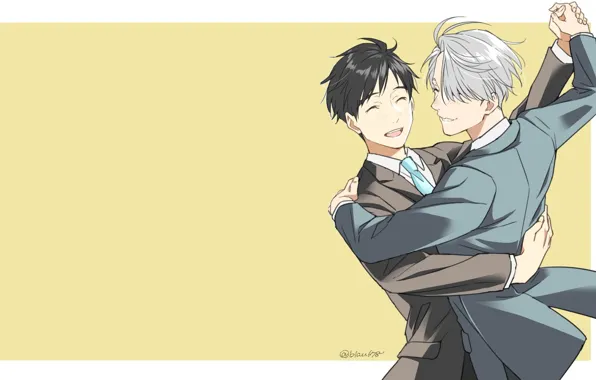 Танец, аниме, арт, Yuri on Ice, Юрий на льду, Виктор Никифоров, Victor Nikiforov, Юри Катсуки