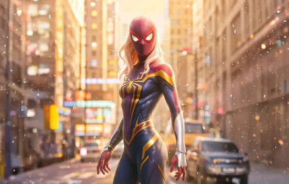 Картинка Action, amazing, Spidergirl