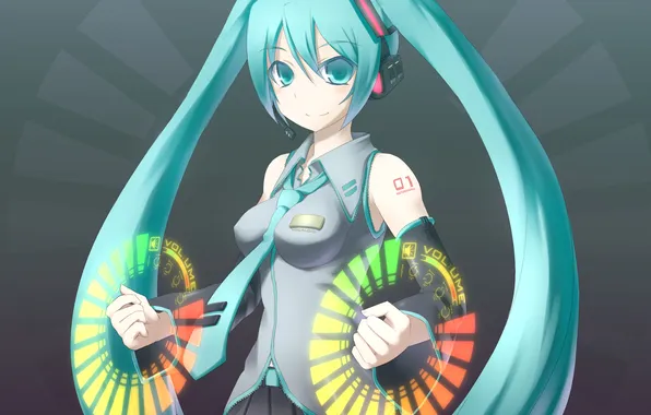 Девушка, волосы, vocaloid, вокалоид, volume