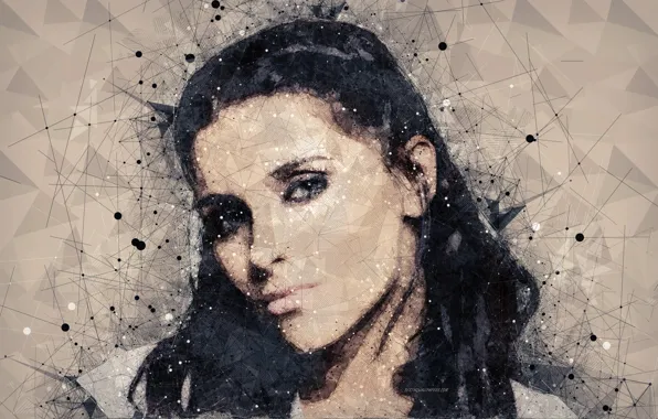 Девушка, лицо, штрихи, Nelly Furtado