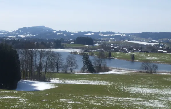 Winter, Kalt, Öschle See, Weitblick, Schnee
