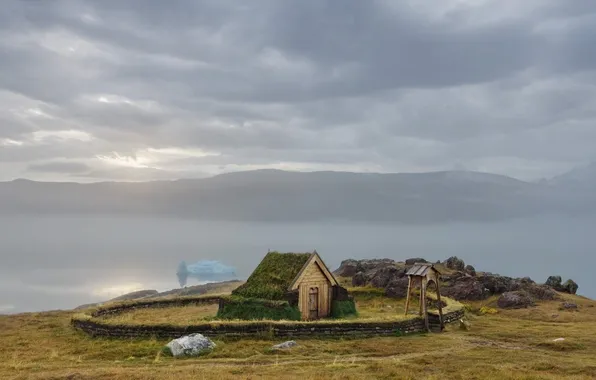 Картинка дом, забор, гренландия