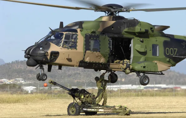 Вертолёт, многоцелевой, орудие, доставка, MRH-90