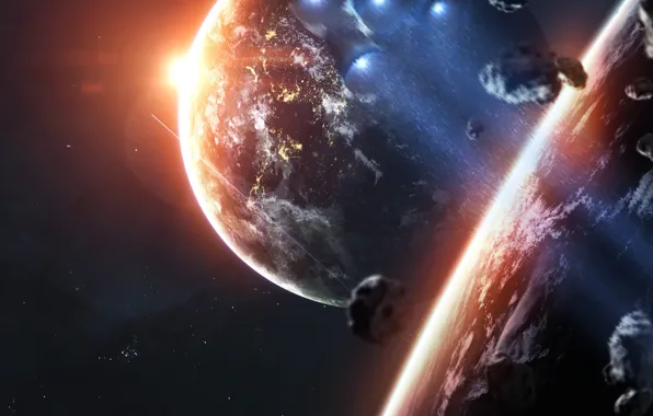 Звезды, Планета, Космос, Звезда, Свет, Планеты, Light, Planets