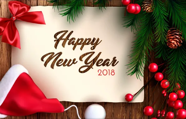 Новый год, 2018, greeting card
