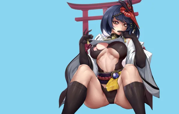 Girl, hot, sexy, nipples, boobs, anime, breasts, babe