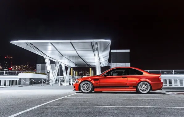 Red, Night, M3, BMW, E46