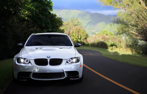 Картинка BMW, Road, Face, Silver, Sight, F90