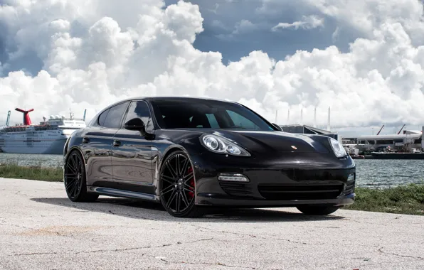 Картинка Porsche, Panamera, Black