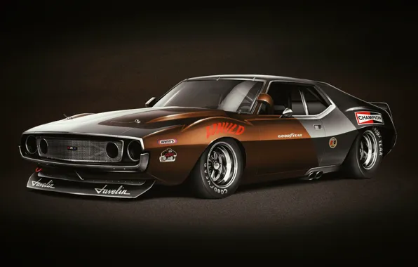 1971, Car, Art, Retro, Transport & Vehicles, AMC Javelin, WNVLD, Andreas Wennevold