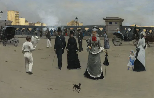 Картина, Jean Beraud, жанровая, Жан Беро, Площадь Европы