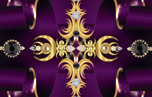 Gold, design, pattern, purple