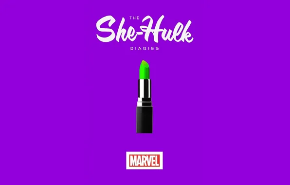 Зеленый, помада, Лого, MARVEL, Женщина-Халк, She-hulk