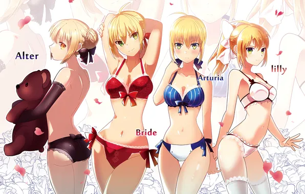 Sexy, lingerie, ass, pantsu, bra, Fate Stay Night, cleavage, panties