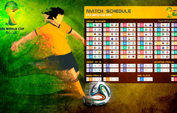 Картинка футбол, Бразилия, таблица, кубок мира, 2014