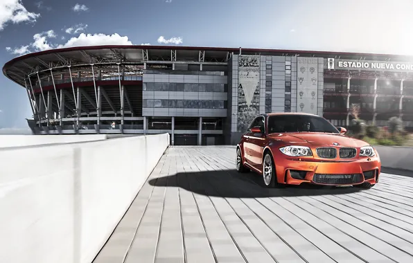 Оранжевый, бмв, BMW, orange, 1 серия