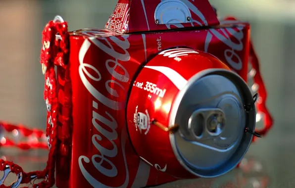 Фотоаппарат, напиток, coca cola, drink, кока кола