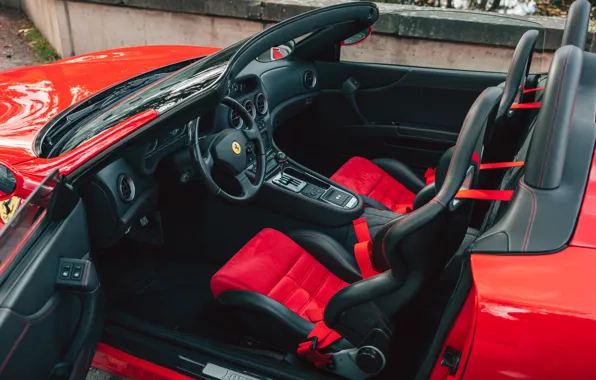 Картинка Ferrari, 550, steering wheel, Ferrari 550 Barchetta Pininfarina