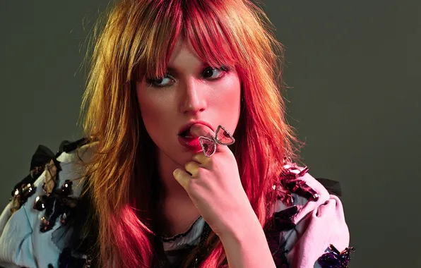 Картинка фон, модель, макияж, актриса, прическа, 2013, Flaunt, Bella Thorne