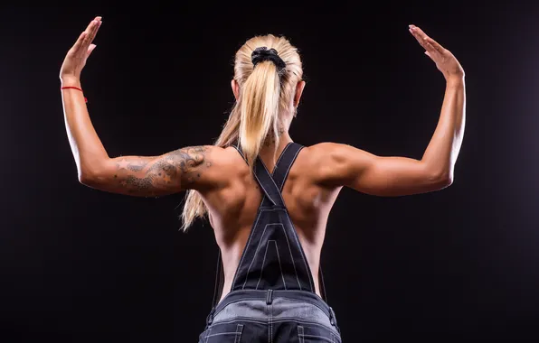 Картинка model, blonde, back, fitness