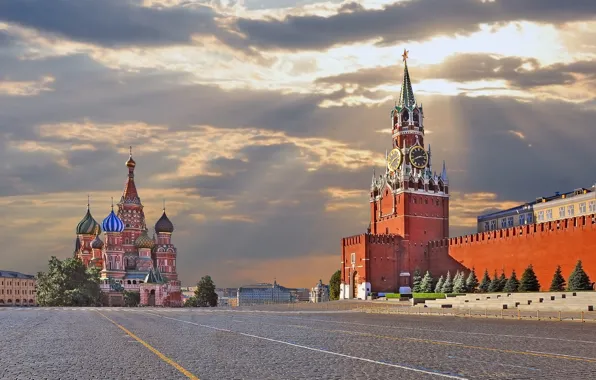 Картинка Москва, Кремль, Россия, Красная площадь, Moscow, Kremlin