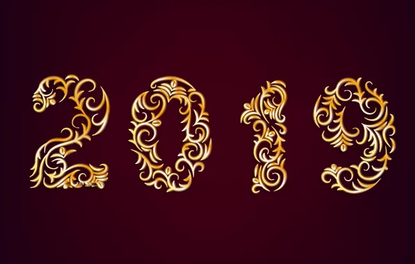 Фон, узоры, Новый год, 2019
