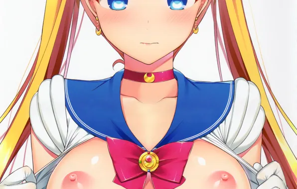 Girl, sexy, long hair, nipples, boobs, anime, beautiful, nude