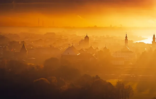 Туман, утро, Lietuva, Kaunas