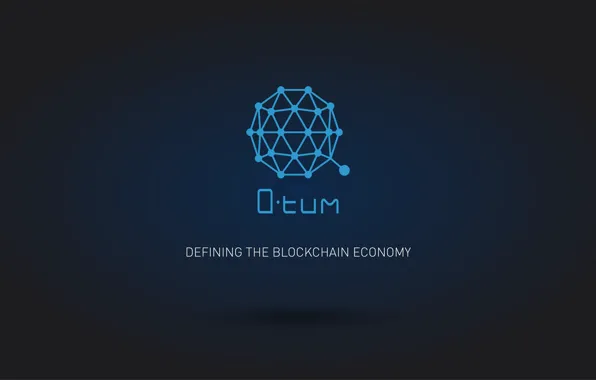 Синий, лого, валюта, fon, cryptocurrency, qtum, Qtum
