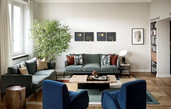 Комната, интерьер, гостиная, by Atelier Rad., Smaranda Radicati di Brozolo, Family Apartment in Milan