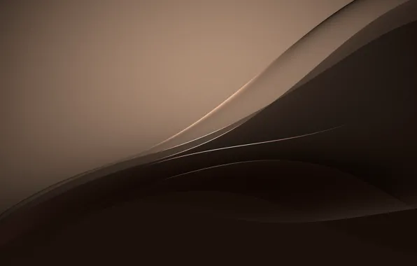 Линии, абстракции, коричневый, sony, xperia, copper, stock wallpaper