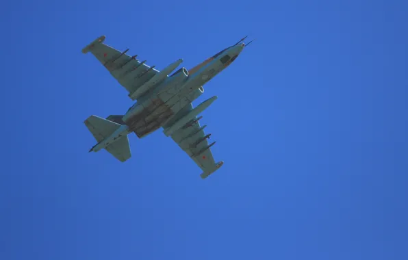 Небо, Полёт, Flight, Sky, Су-25, ВВС России, Штурмовик, Assault