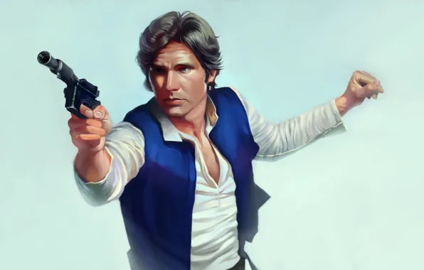 Пистолет, Звёздные Войны, парень, Han Solo
